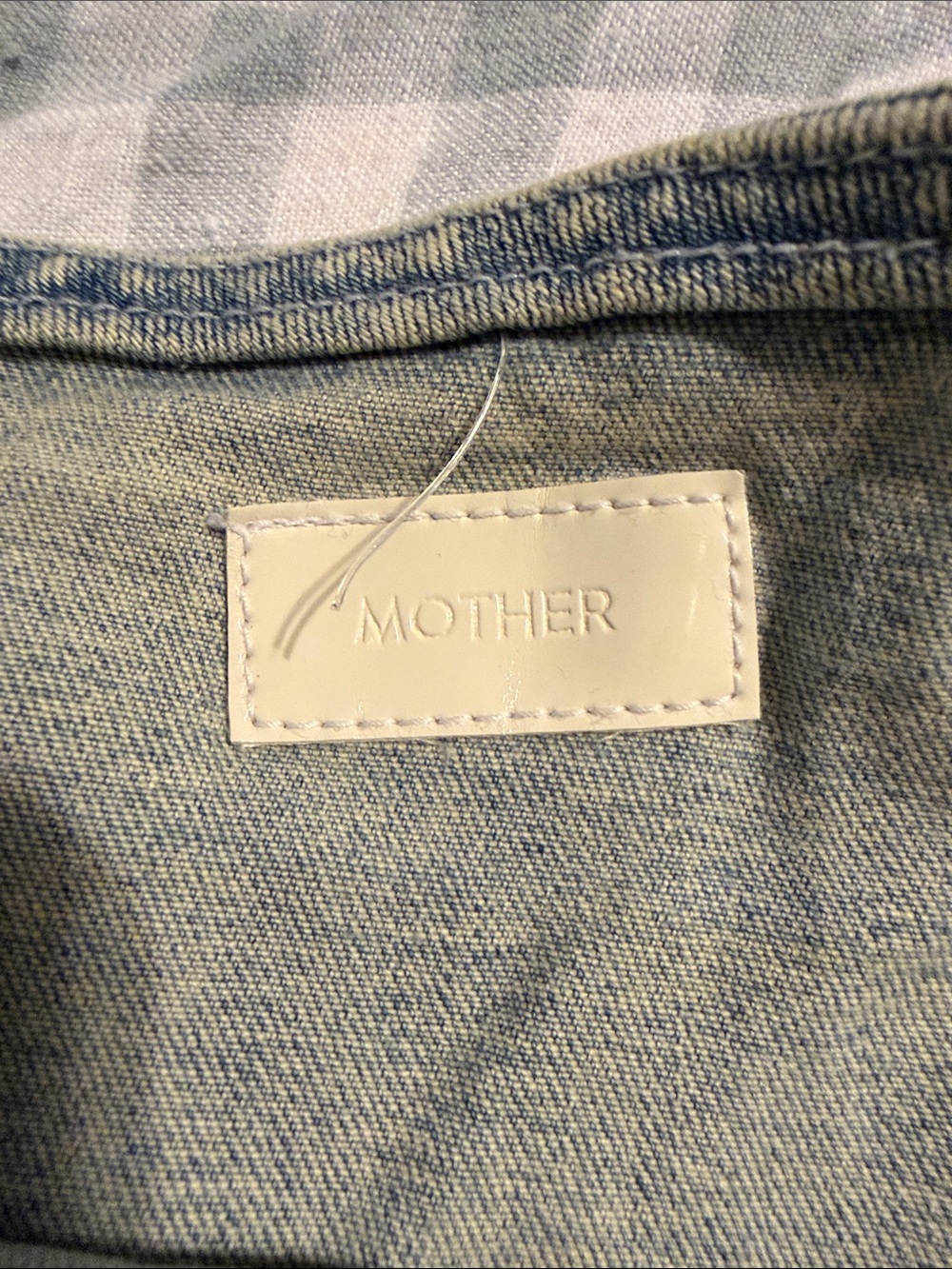 MOTHER Light Blue Tiered Denim Mini Skirt - Picture 2 of 6